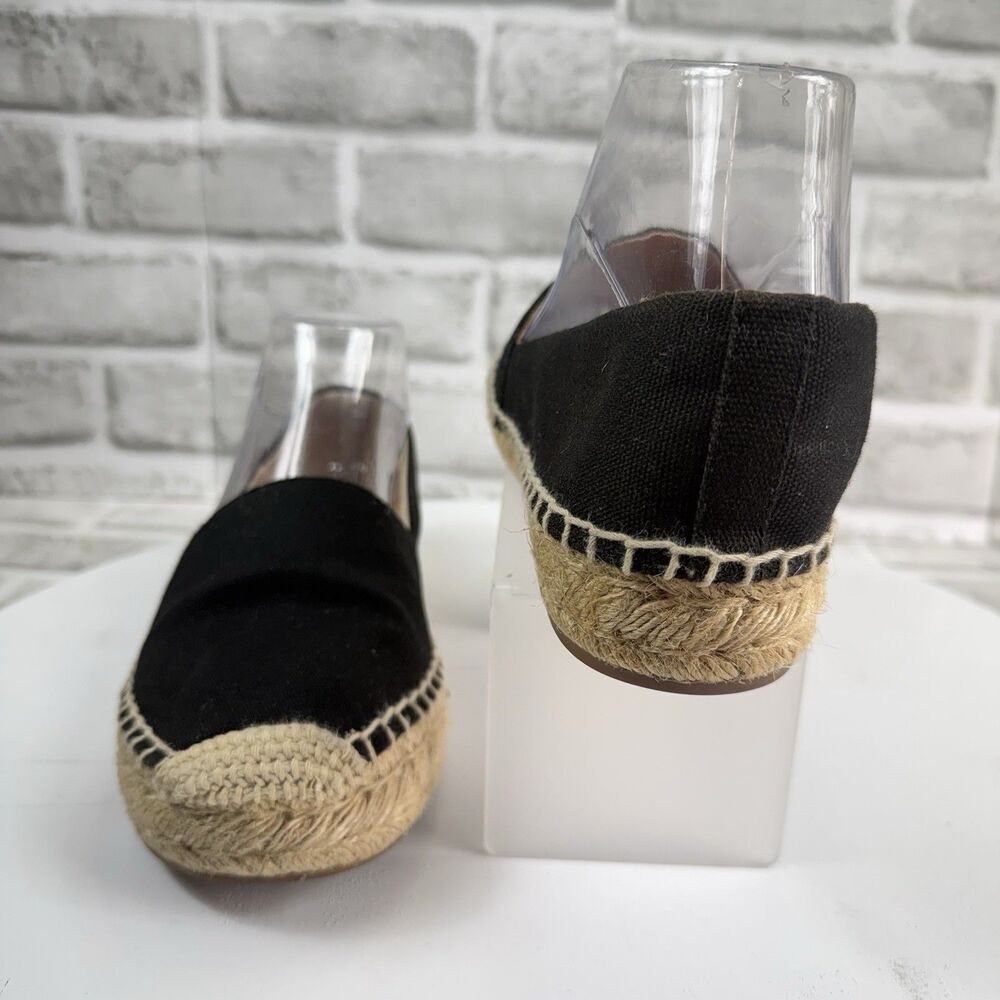 J.Crew Women's Size 8 Black Canvas Espadrille Slip-on Comfort Loafer Shoes - Picture 2 of 10